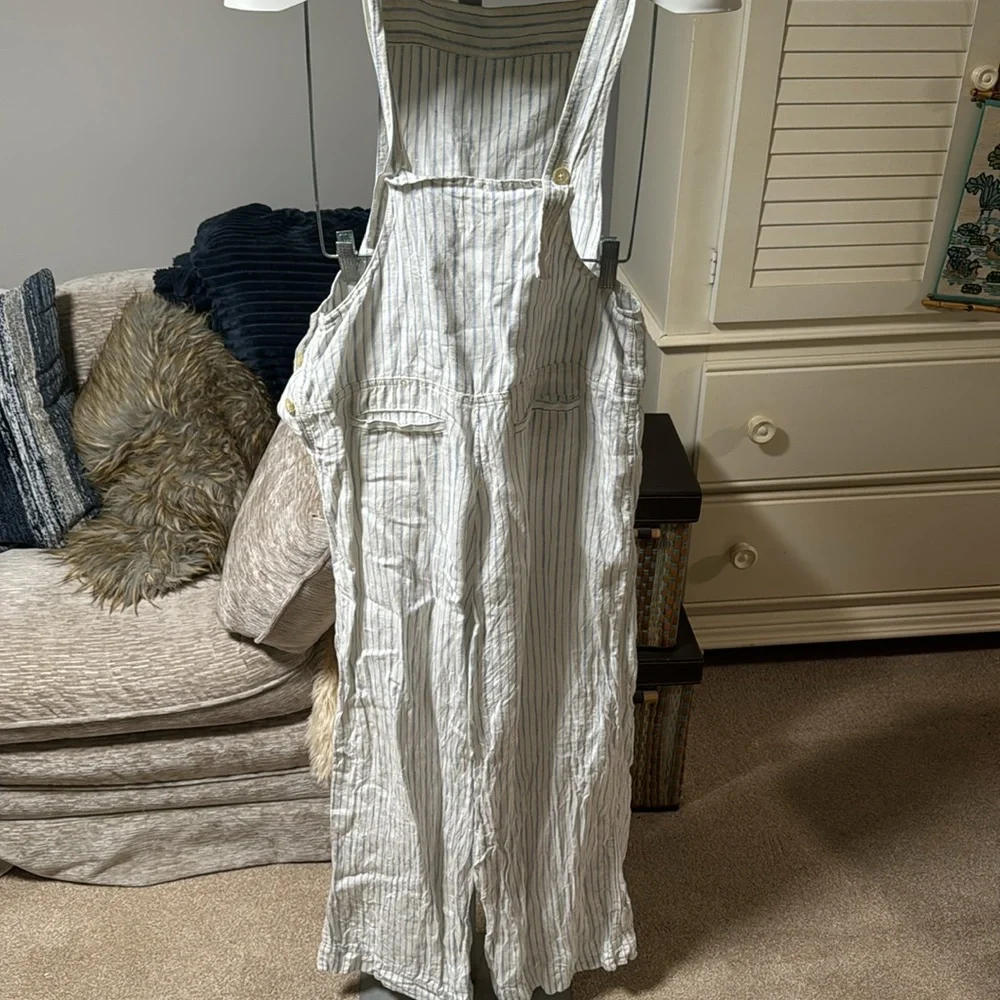 Cute overalls in cotton striped - Picture 3 of 5